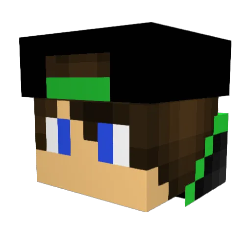 Warlord358 Minecraft avatar head, 3D render