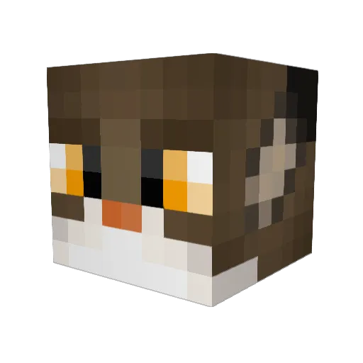Warlynx Minecraft avatar head, 3D render