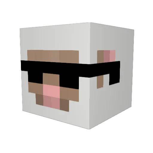 WarmSex Minecraft avatar head, 3D render