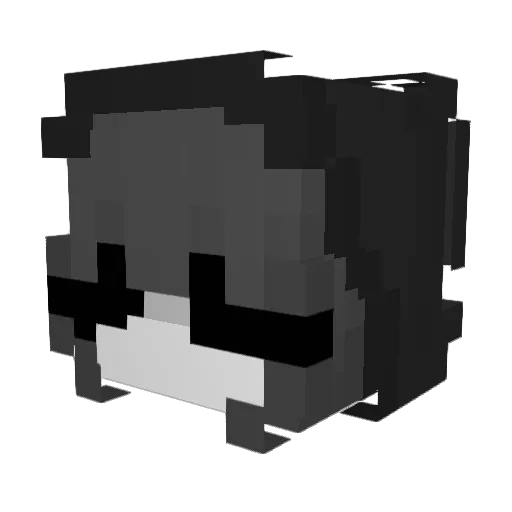 WarmTes Minecraft avatar head, 3D render