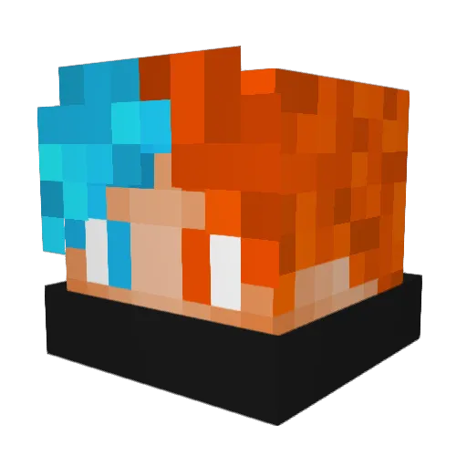 Warm_Ice32 Minecraft avatar head, 3D render