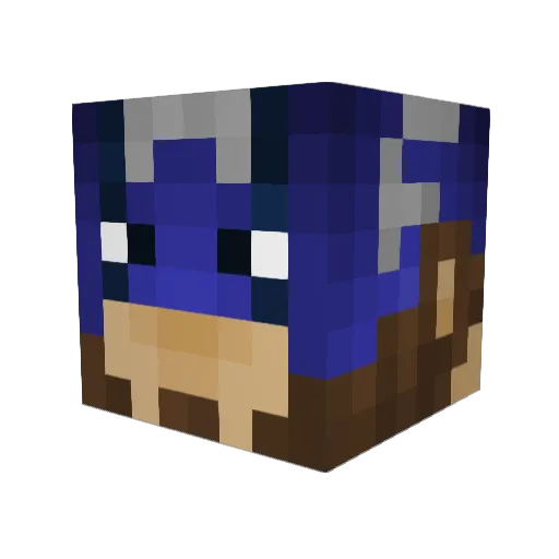 Warman836 Minecraft avatar head, 3D render