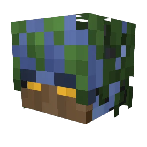 WarmasterOku Minecraft avatar head, 3D render