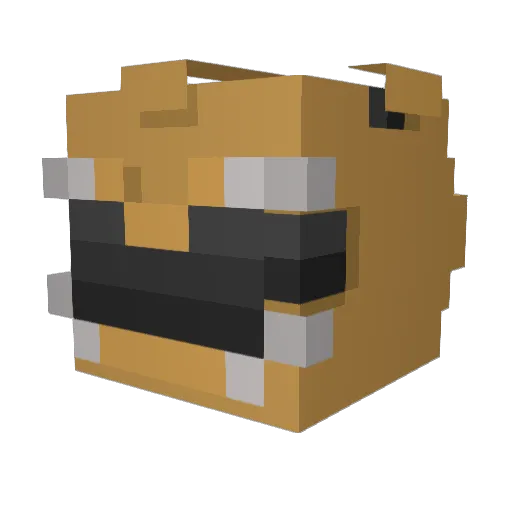 Warmaxi Minecraft avatar head, 3D render