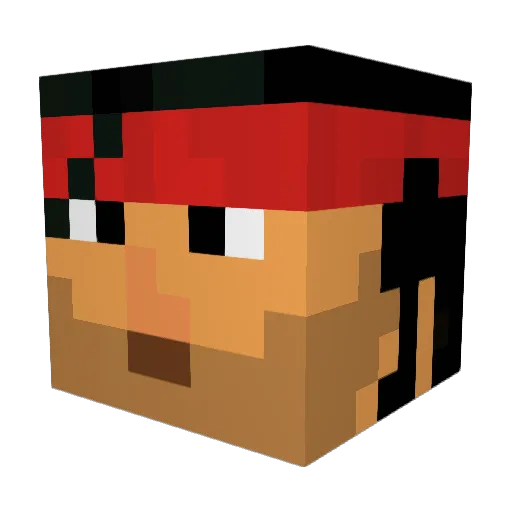Warmcules Minecraft avatar head, 3D render