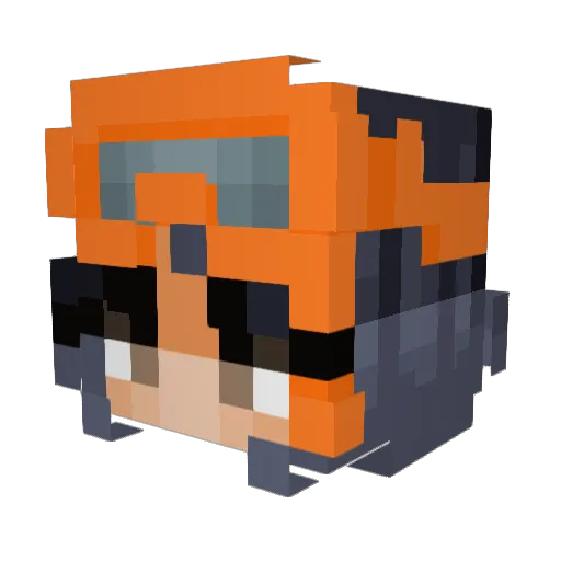 WarmeKip Minecraft avatar head, 3D render