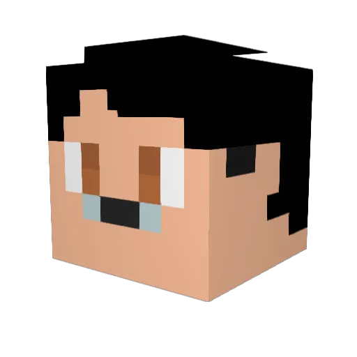 WarmedWord72915 Minecraft avatar head, 3D render