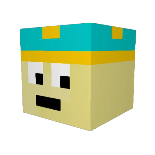 Warmlemonpie Minecraft avatar head, 3D render