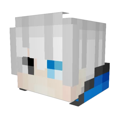 Warn_MIC Minecraft avatar head, 3D render