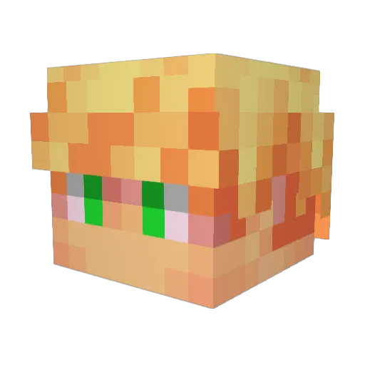 Warnash Minecraft avatar head, 3D render