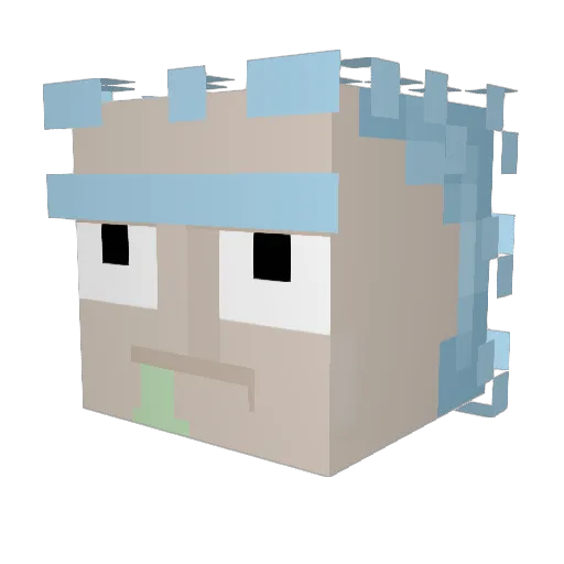 Warnese Minecraft avatar head, 3D render