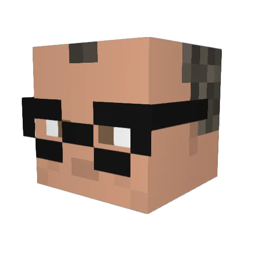 Warnix1983 Minecraft avatar head, 3D render