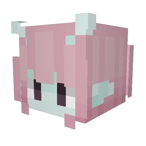 Warnner Minecraft avatar head, 3D render