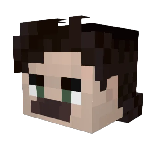 Waroi Minecraft avatar head, 3D render
