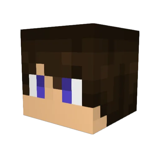 Warp05 Minecraft avatar head, 3D render