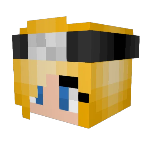 Warpapaya Minecraft avatar head, 3D render