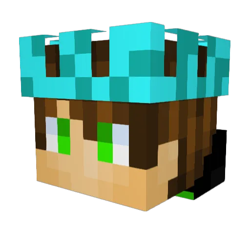 WarpedWanderer Minecraft avatar head, 3D render