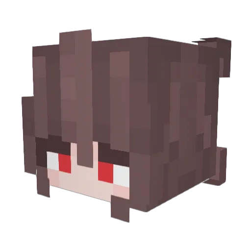 Warped_Raven Minecraft avatar head, 3D render