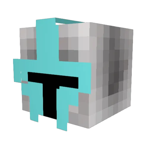 Warped_Walker Minecraft avatar head, 3D render