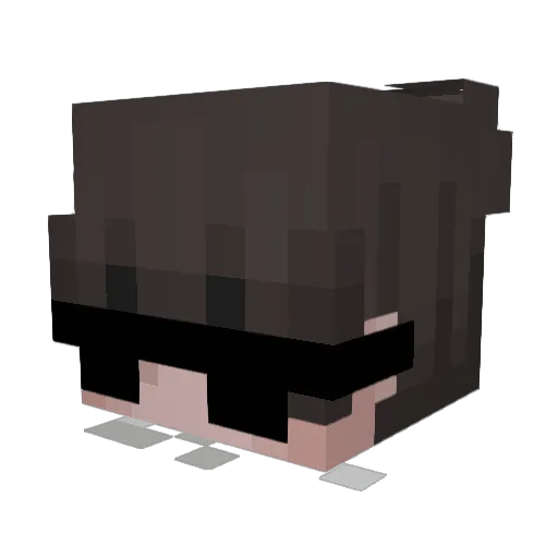 Warphox Minecraft avatar head, 3D render