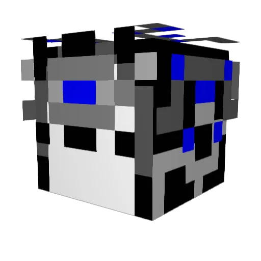 Warplord666 Minecraft avatar head, 3D render