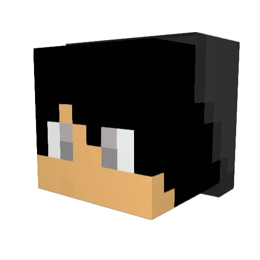 Warpoder Minecraft avatar head, 3D render