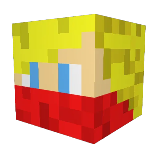 WarrNess Minecraft avatar head, 3D render