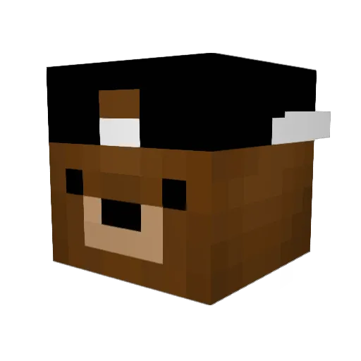 Warrad Minecraft avatar head, 3D render
