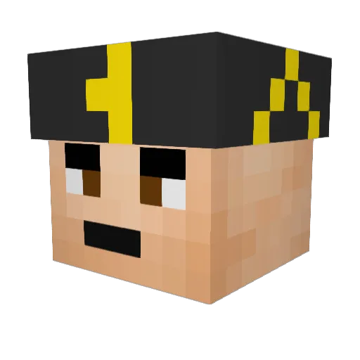 Warray Minecraft avatar head, 3D render