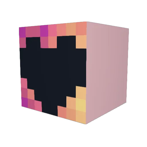 WarrenW Minecraft avatar head, 3D render