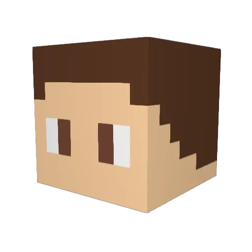 Warrior06 Minecraft avatar head, 3D render