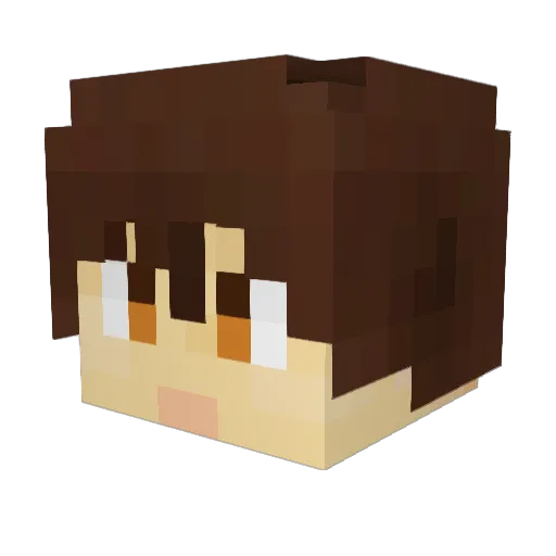Warrior12333 Minecraft avatar head, 3D render