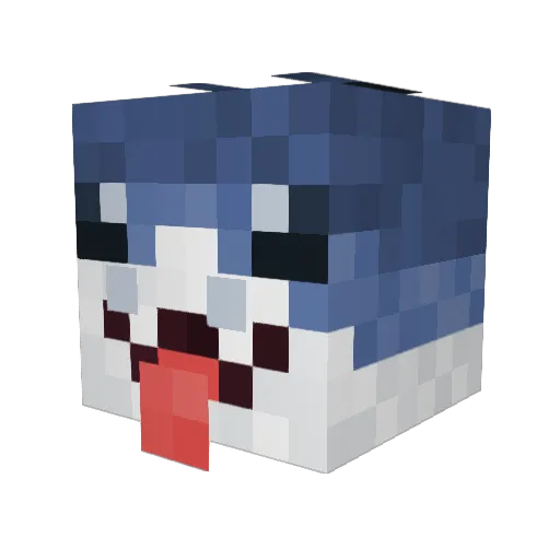 WarriorApple Minecraft avatar head, 3D render