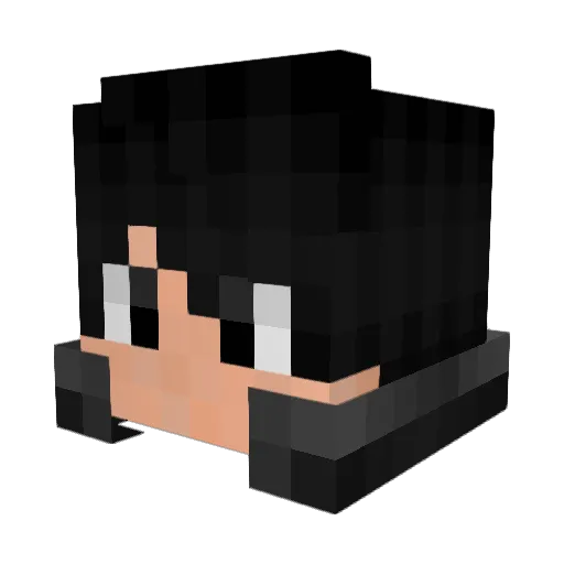 WarriorFade Minecraft avatar head, 3D render