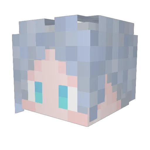 WarriorNus Minecraft avatar head, 3D render