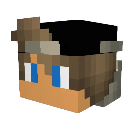 WarriorOfCraft Minecraft avatar head, 3D render