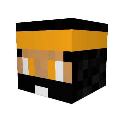 WarriorPeace Minecraft avatar head, 3D render