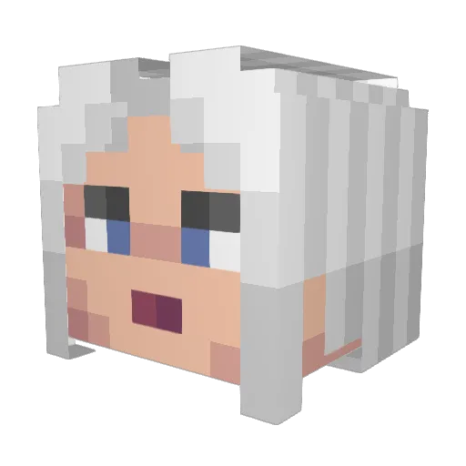 WarriorSoup Minecraft avatar head, 3D render