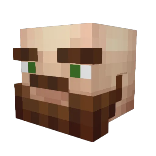 WarriorWulf Minecraft avatar head, 3D render