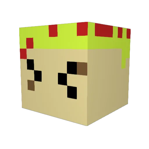 WarriorZente Minecraft avatar head, 3D render