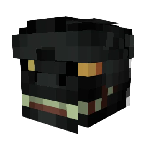 WarriorZilla Minecraft avatar head, 3D render