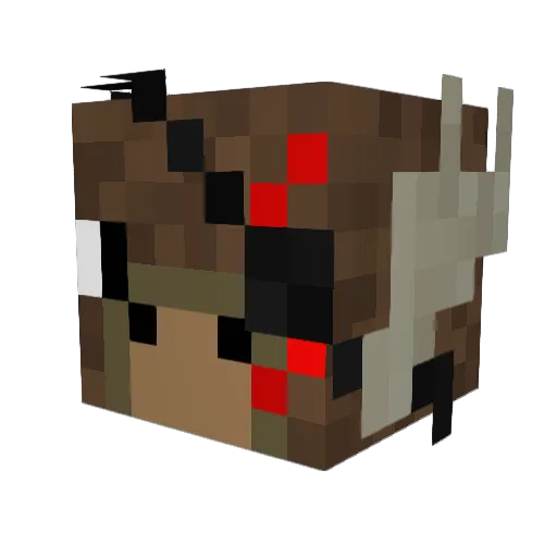 Warrior_Moosey Minecraft avatar head, 3D render
