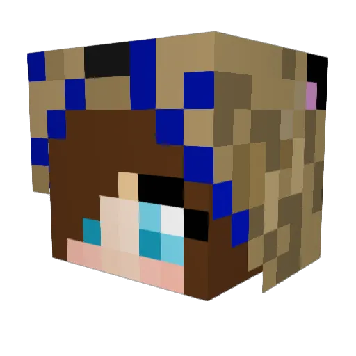 Warrior_Sarah Minecraft avatar head, 3D render