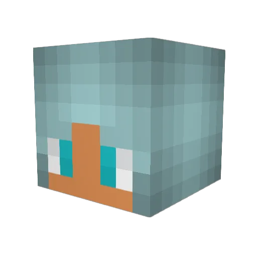 Warrior_Theo Minecraft avatar head, 3D render