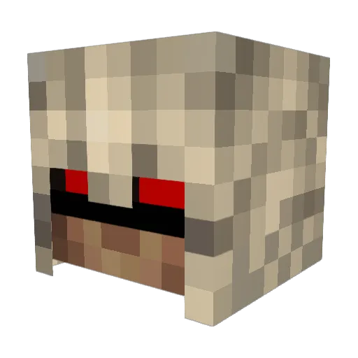 Warrior_of_Evil Minecraft avatar head, 3D render