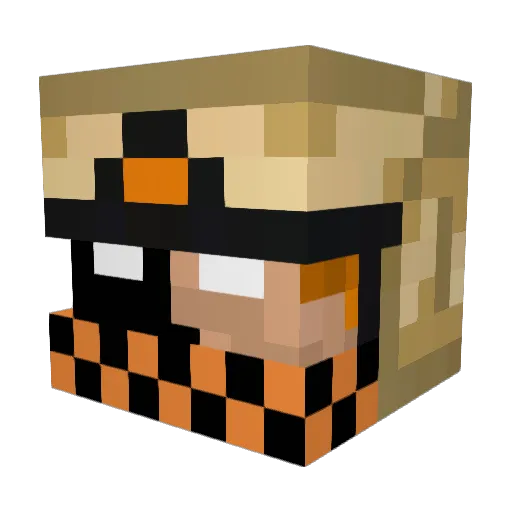 WarriordP9 Minecraft avatar head, 3D render