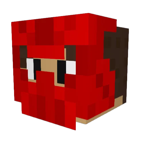 WarriorofOm Minecraft avatar head, 3D render