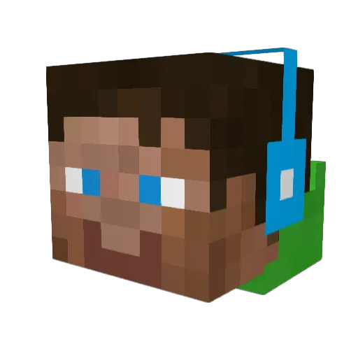 Warriorofwarr Minecraft avatar head, 3D render
