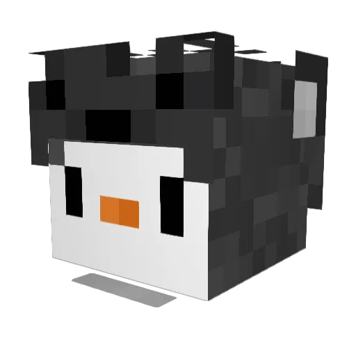 Warriorofwolf Minecraft avatar head, 3D render
