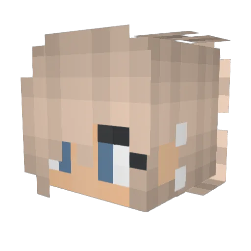 Warriors32e Minecraft avatar head, 3D render